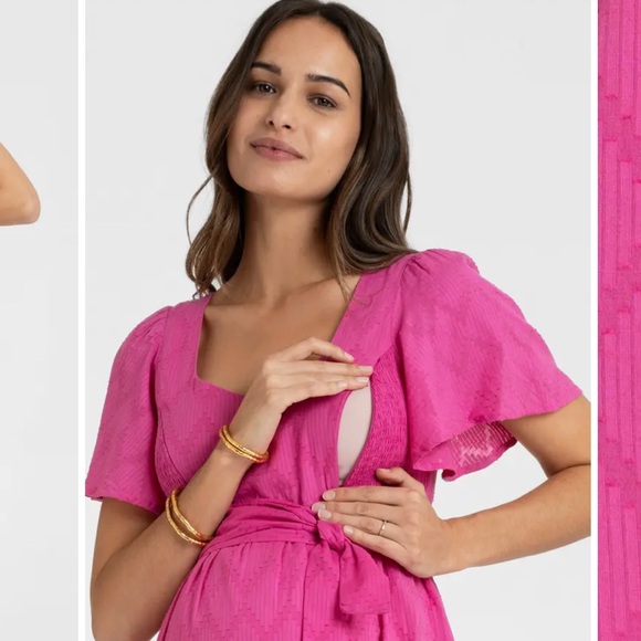 NWT Seraphine Pink Maternity Dress Sz 12 - Picture 4 of 7